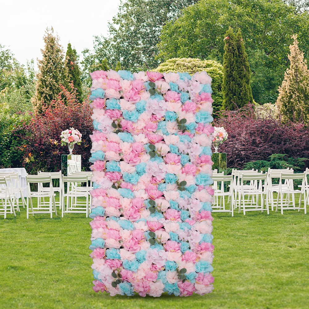 40*60cm Artificial Flower Wall Panels Wall Hydrangea Rose Wedding Backdrop Decor