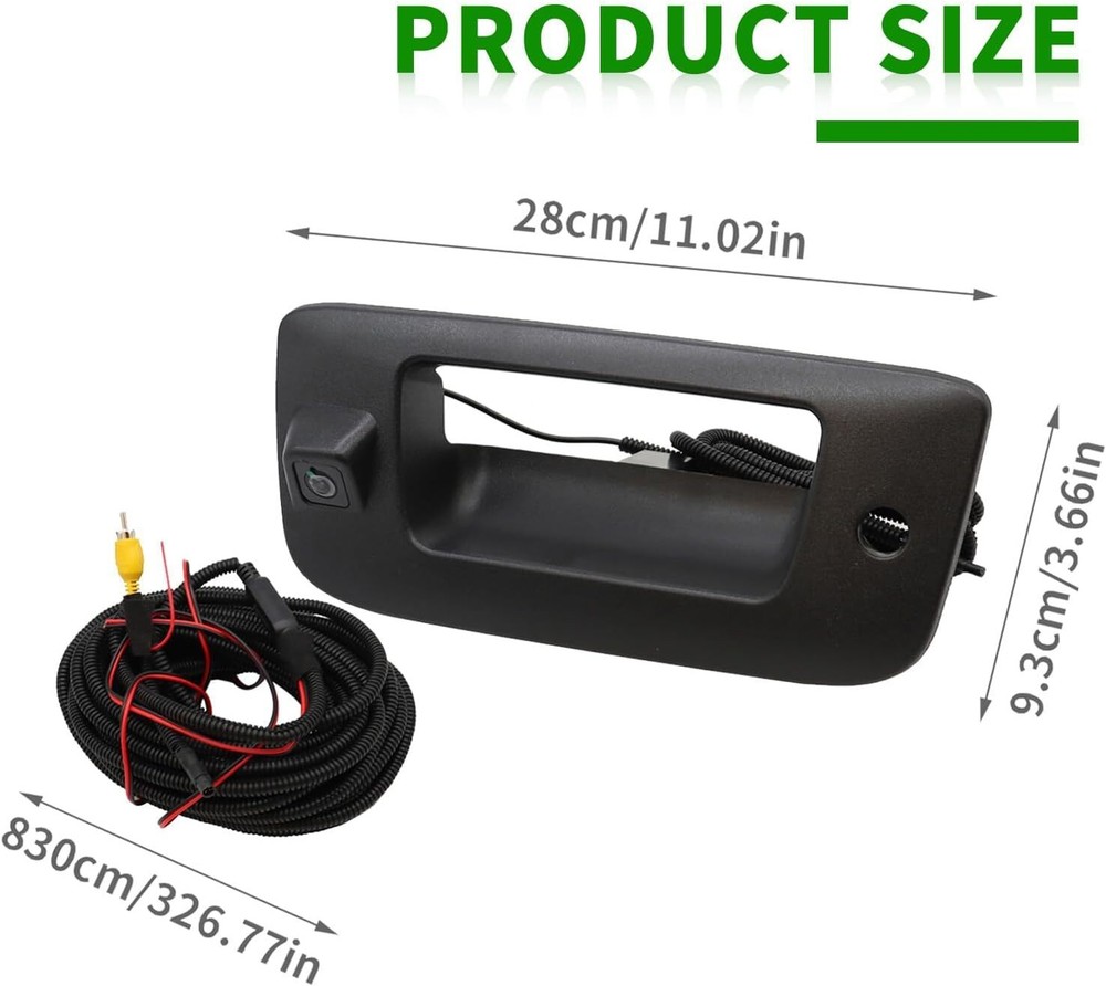 Rear View Backup Tailgate Handle Camera Compatible with 2007-2013 Silverado/S...