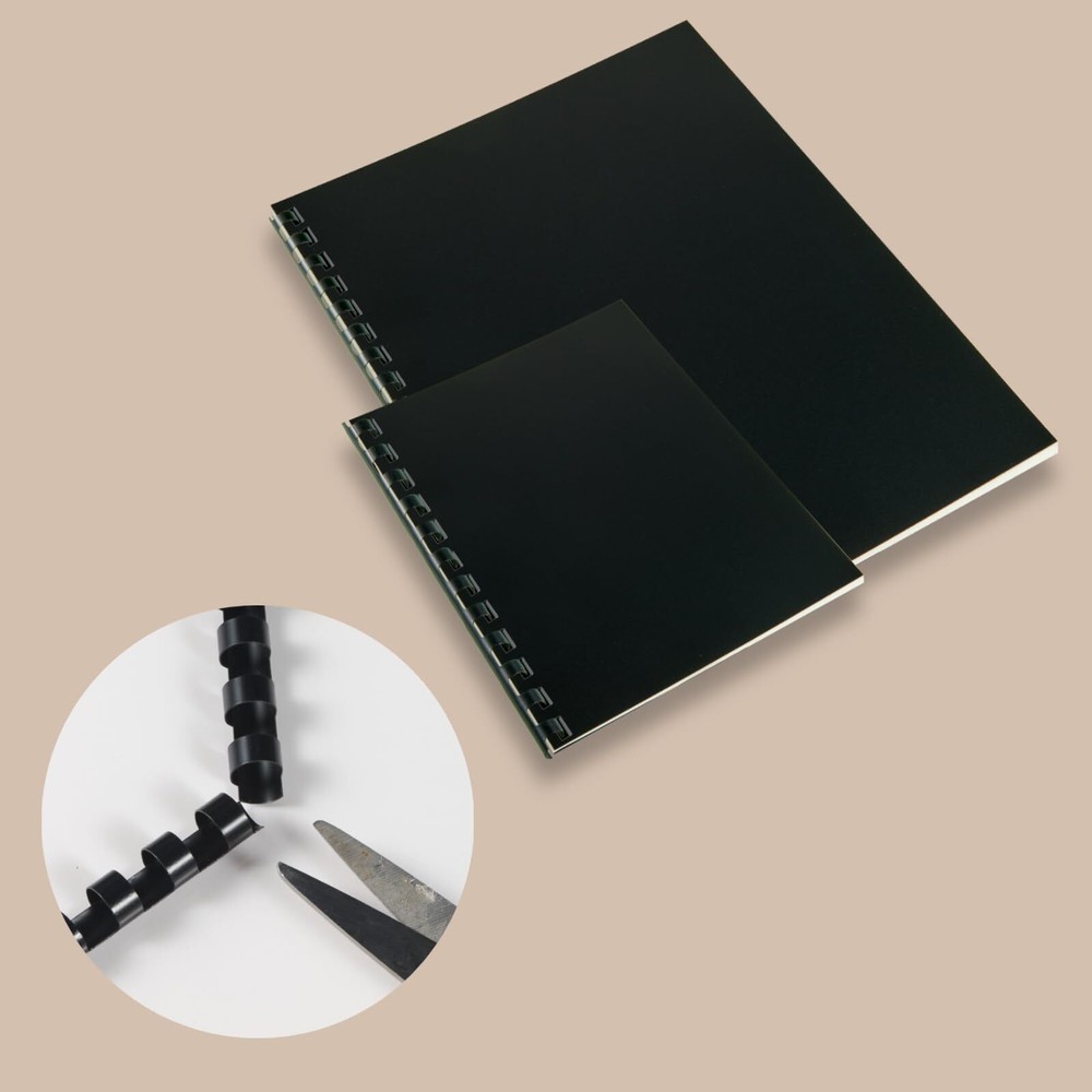 1/2 Inch Plastic Binding Comb 19 Ring 90 Sheet Capacity Letter Size Black Com...