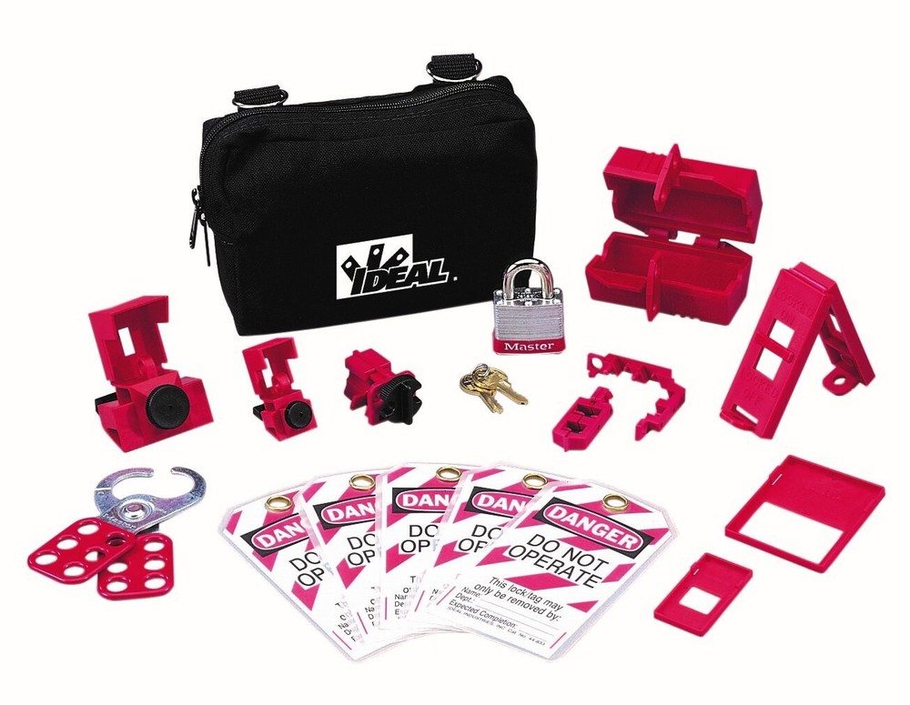 IDEAL 44-970 Basic Lockout Tagout Kit / Brady Prinzing Kit & Assorted Devices