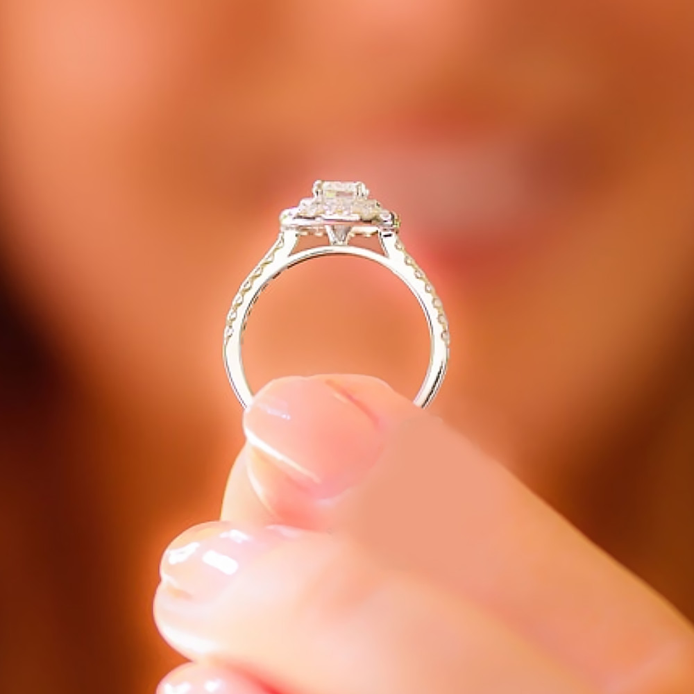 Wedding Ring 0.50 Carat Diamond Semi Mount Round Cut Setting Solid 950 Platinum