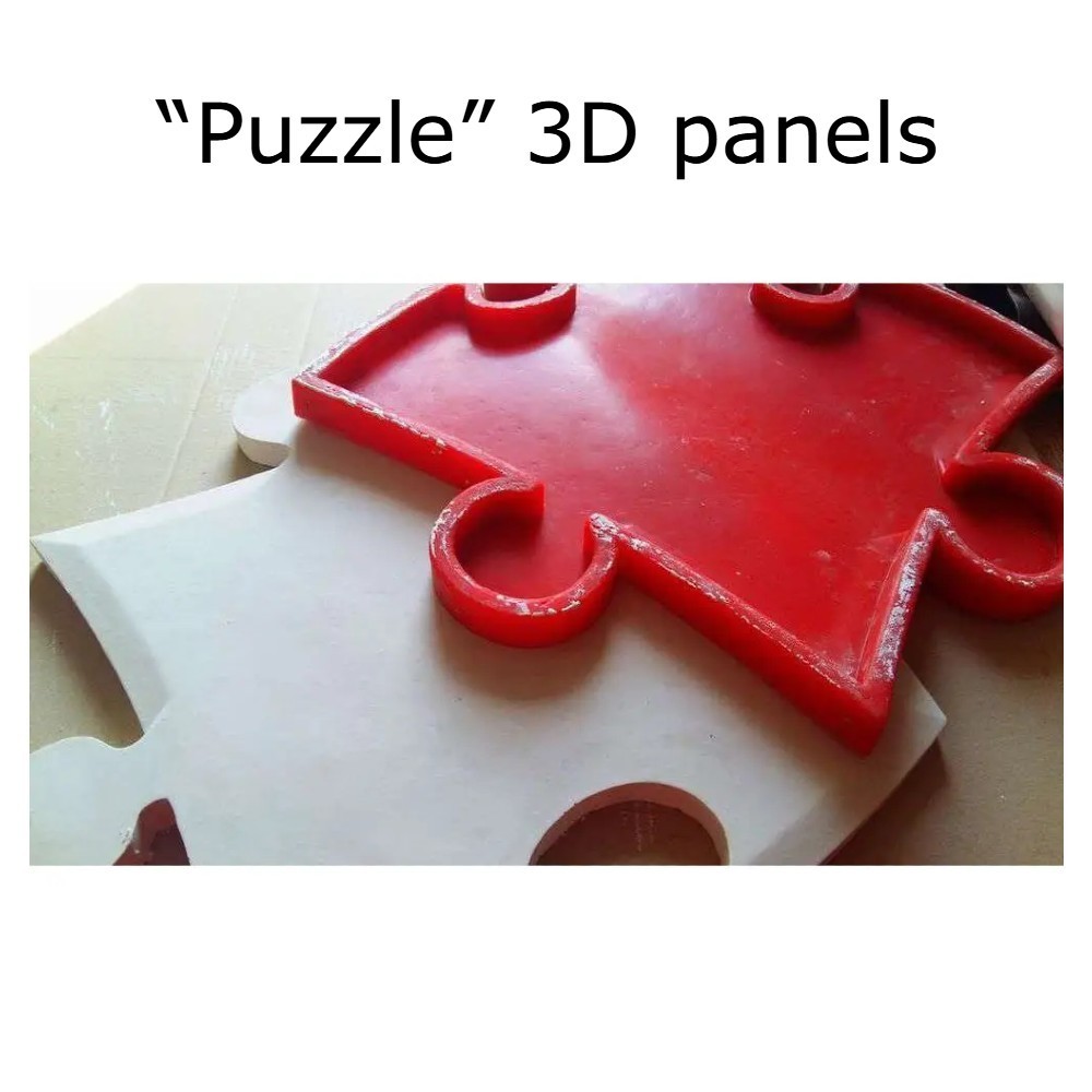 Polyurethane mould for “Puzzle” 3D panels