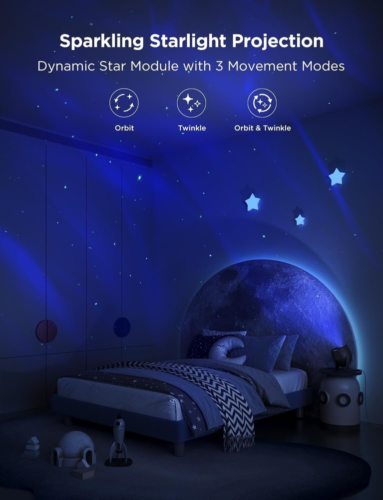 Ultimate Galaxy Projector: 16 Million Colors, Smart Control & Bluetooth Speaker