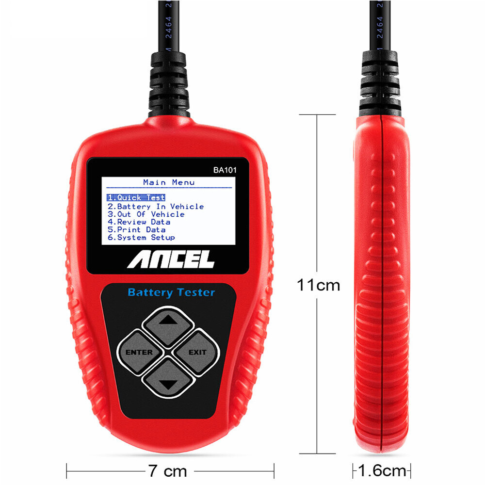 ANCEL BA101 12V 100-2000 CCA Car Load Battery Tester Digital Battery Analyzer US