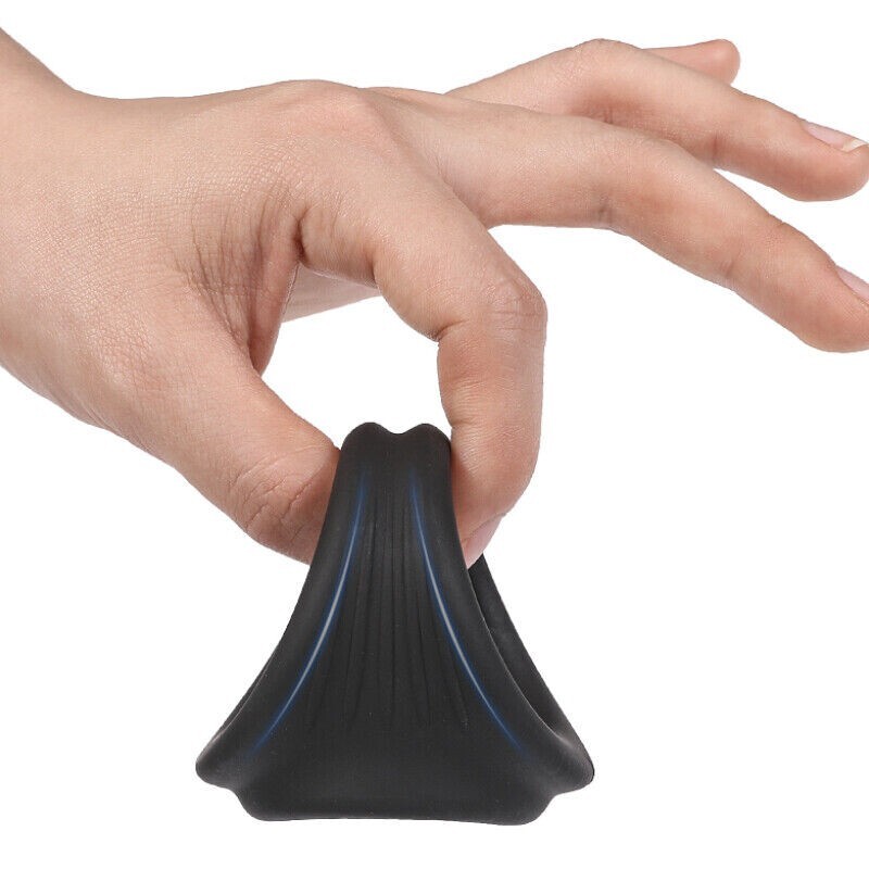 Ball Stretcher Enhancer Squeeze Scrotum Testicle Silicone Ring Delay Ejaculation