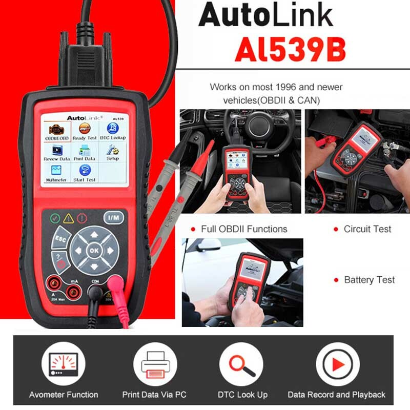 12V Car PowerScan Circuit Tester Electrical Power Probe AVOmeter Diagnostic OBD2