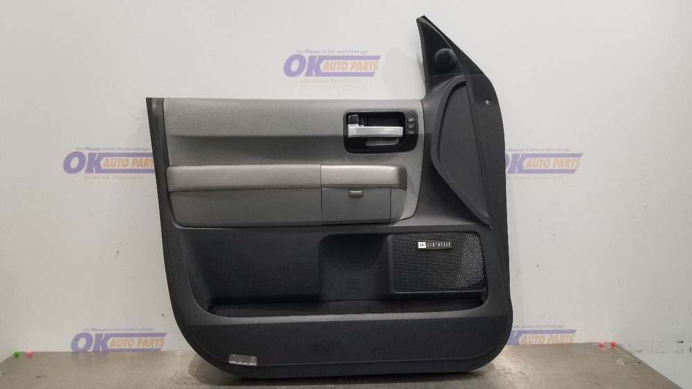 17 TOYOTA SEQUOIA INTERIOR DOOR TRIM PANEL FRONT LEFT DRIVER GRAY