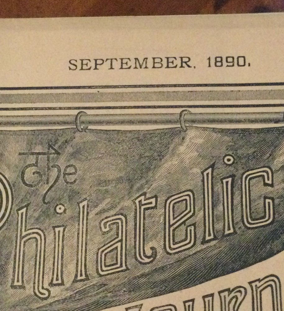Philatelic Journal of America September 1890 Stamp Collecting Journal