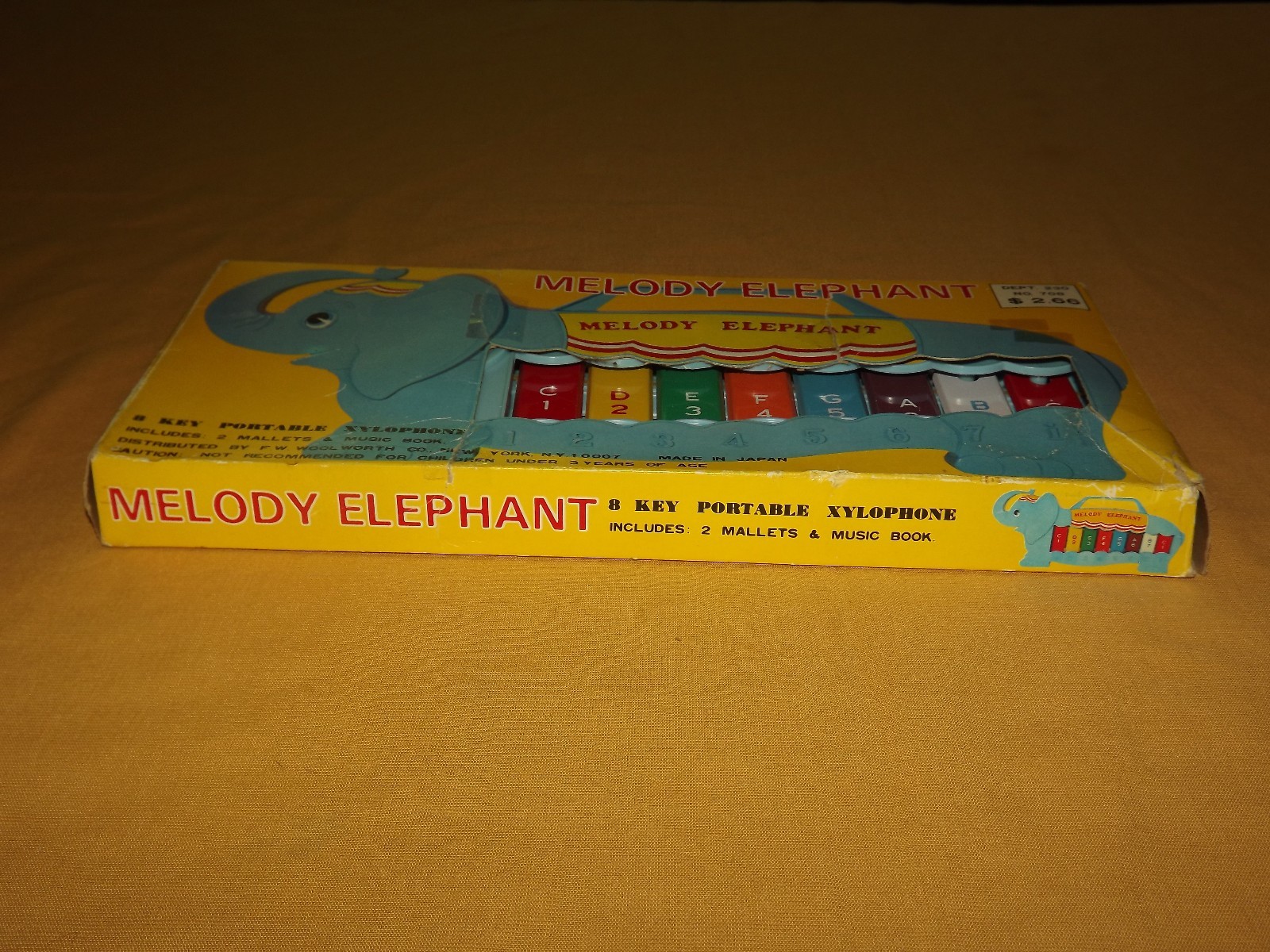 VINTAGE TOY MELODY ELEPHANT MUSIC TOY XYLOPHONE