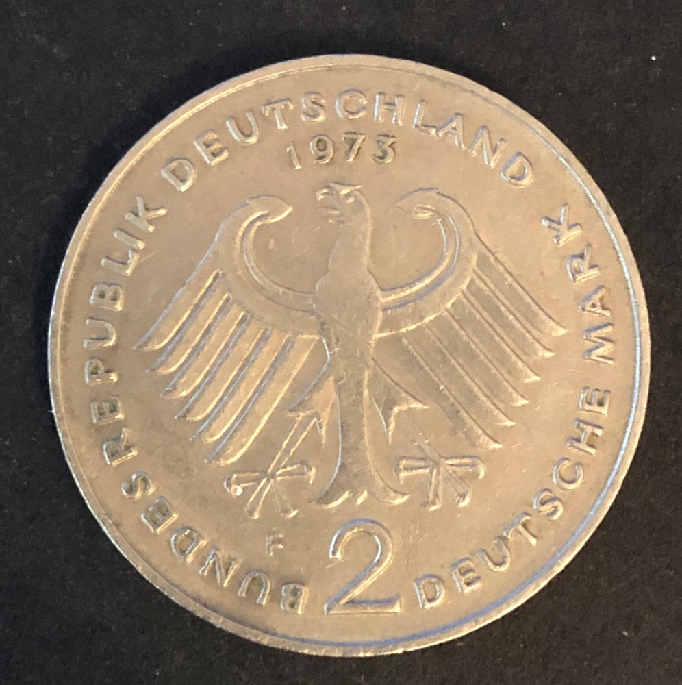 1973 F GERMANY 2 MARKS Nice Condition - KM 127