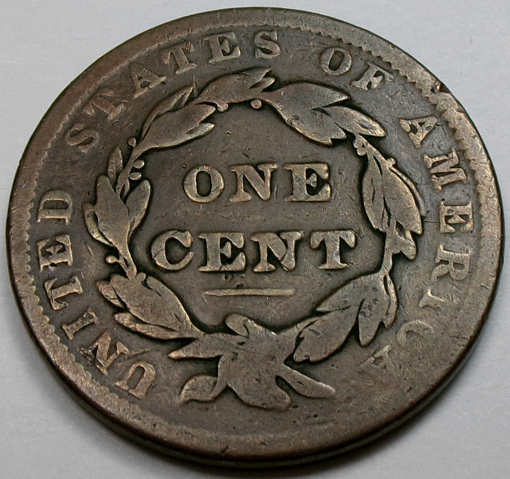 1837 Braided Hair Large 1¢ Cent