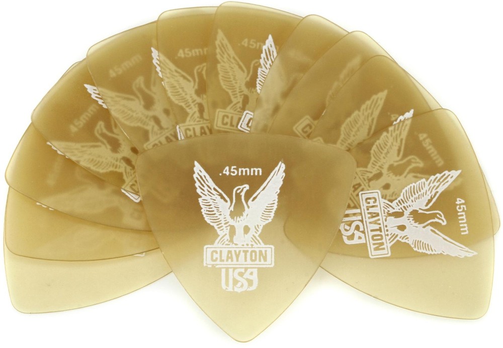 Clayton Ultem Rounded Triangle Picks 12-pack .45mm (2-pack) Bundle