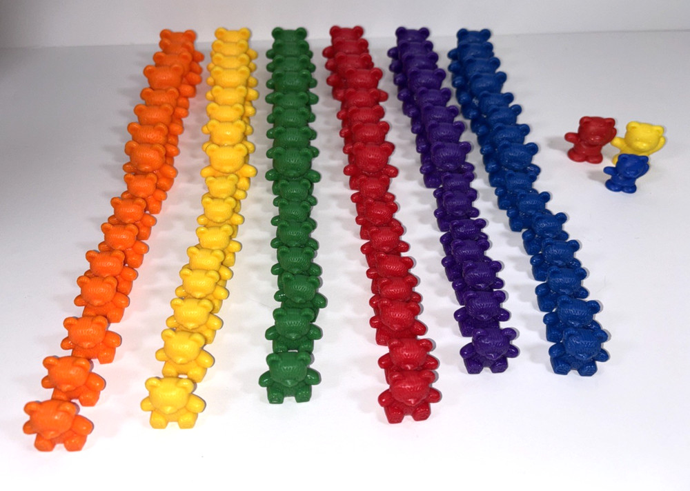 Learning Resources Three Bears Counters, Color, Size & Sorting, Set of 96 GUC