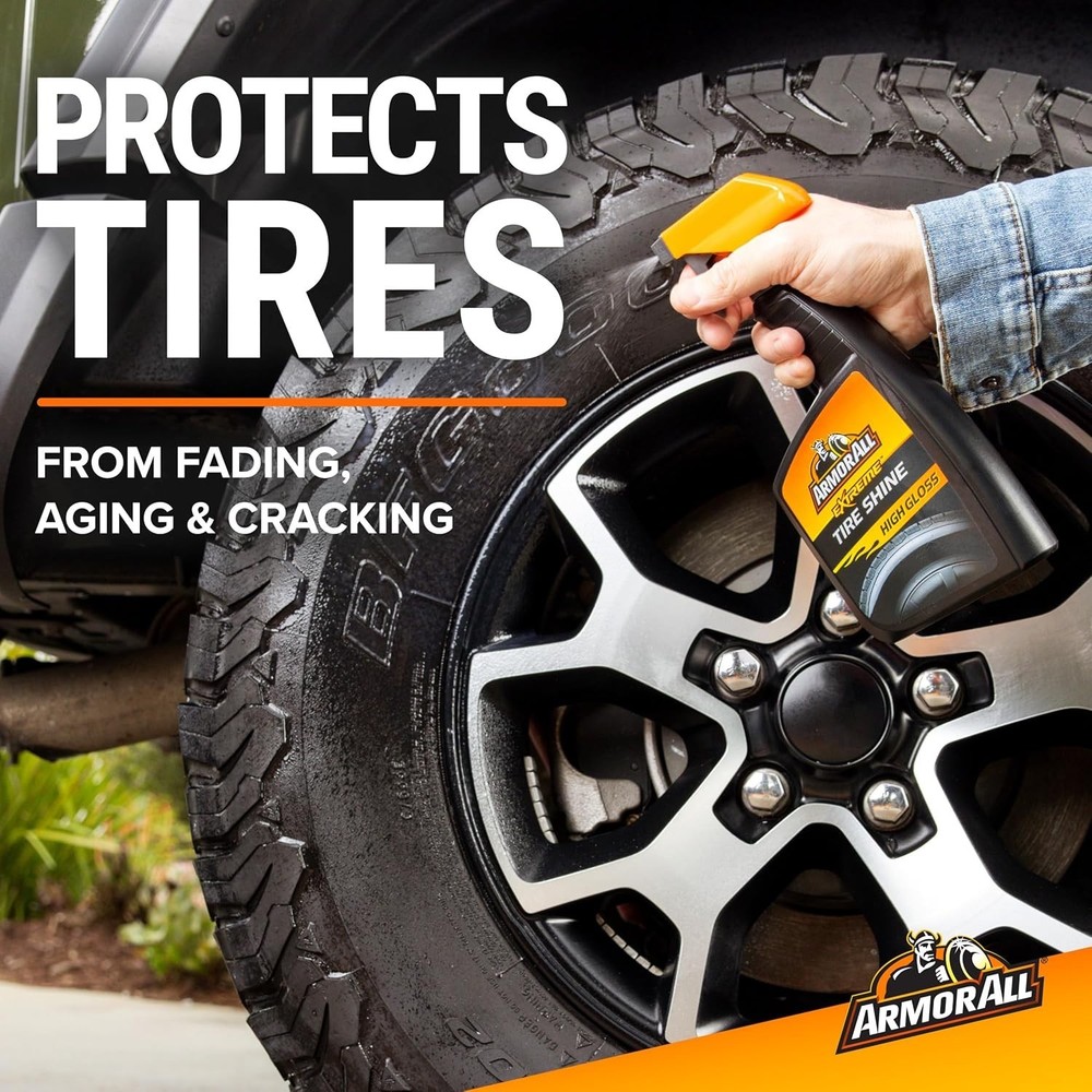 Luxury Tire Shine Spray 2-Pack - One-Step Application for Intense Gloss