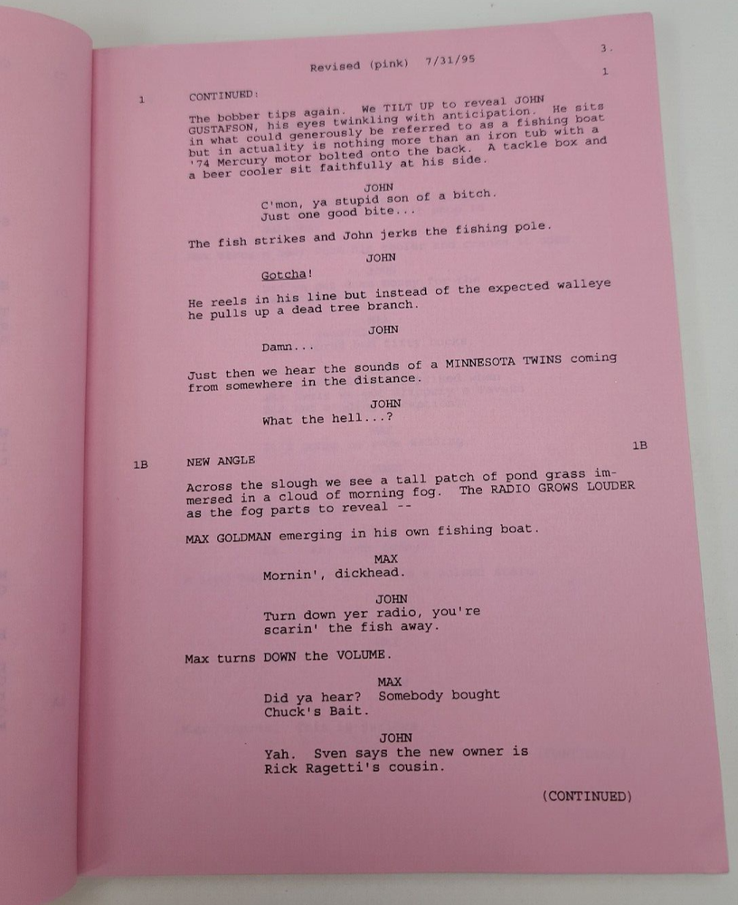 GRUMPIER OLD MEN / Mark Johnson 1995 Screenplay, Walter Matthau & Jack Lemmon