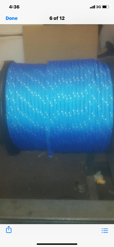 1/2" polyester double braid American made