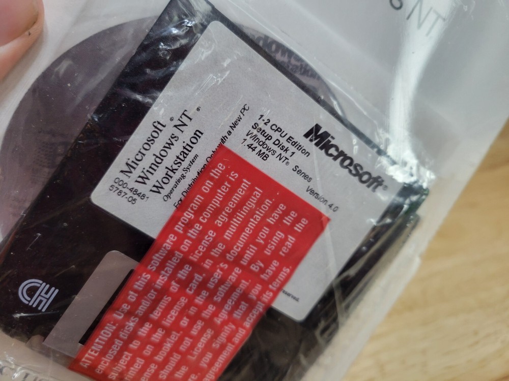 Microsoft Windows NT 4.0 Workstation 1-2 CPU Edition 3.5" Floppy Setup Disks New
