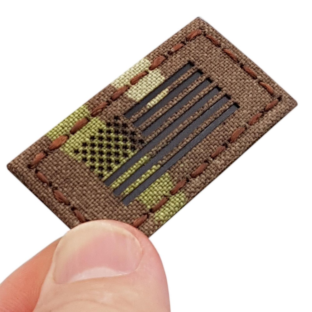 IR mini patch 1x2 America multicam OCP flag morale IFF tactical