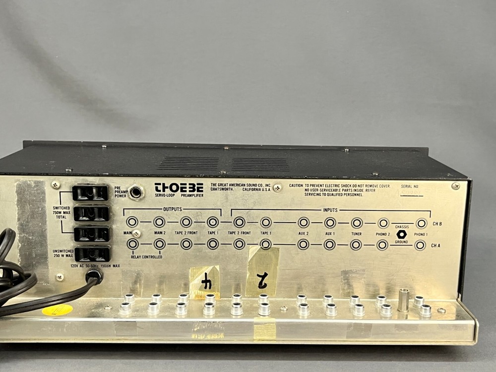 Vintage GAS THOEBE SERVO-LOOP Preamplifier AC100V; Tested