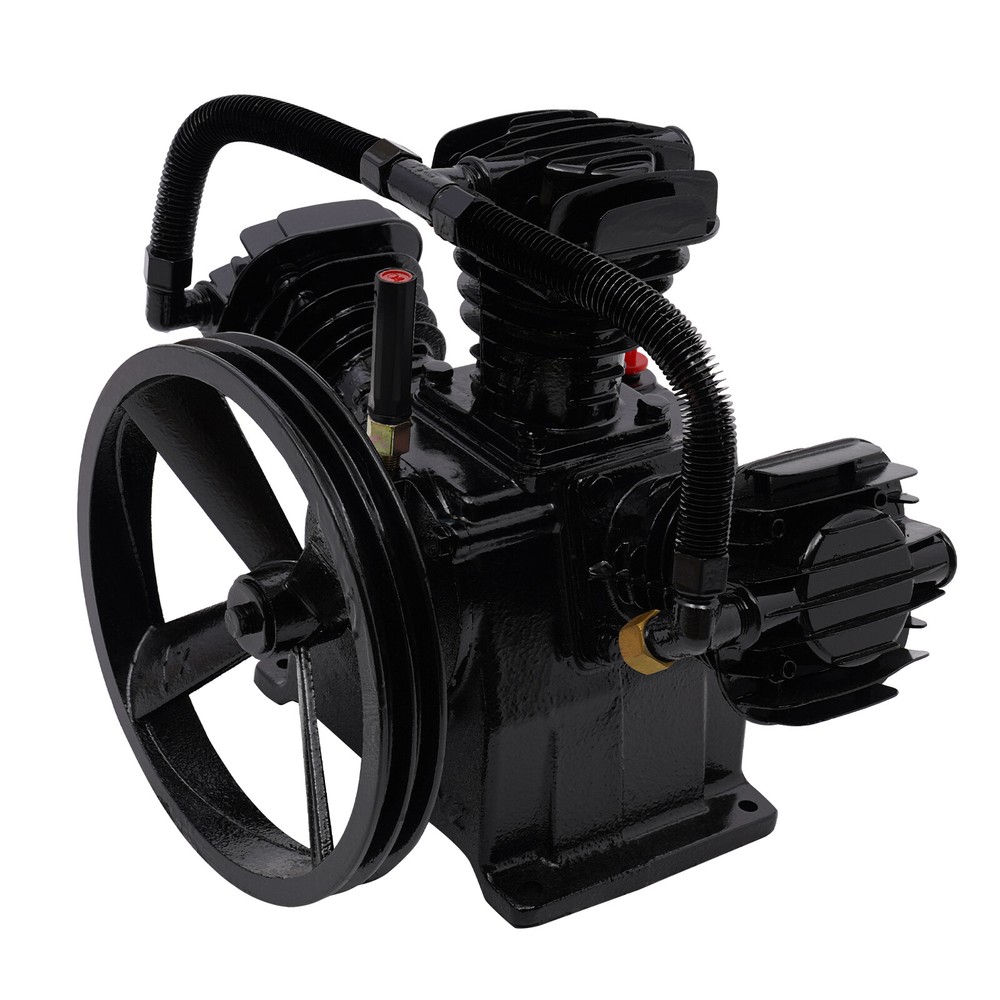 5-HP Single-Stage Inline-Twin Replacement Air Compressor Pump 3 3 Cylinder Head