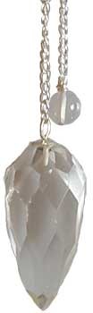 Faceted Clear Quartz Pendulum - Master Healer Amplifier Ritual Dowsing