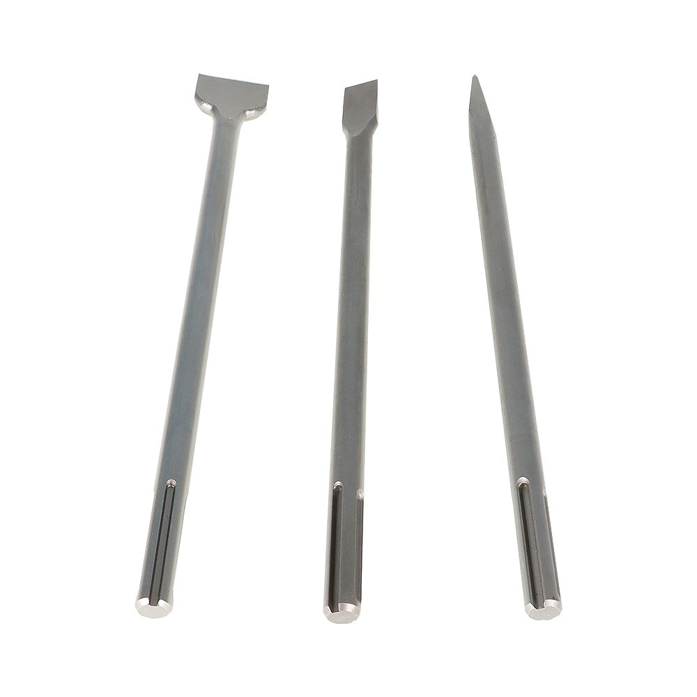 16-Inch SDS Max Chisel Set Heavy Duty Rotary Hammer Chisel Bit Set 3Pcs
