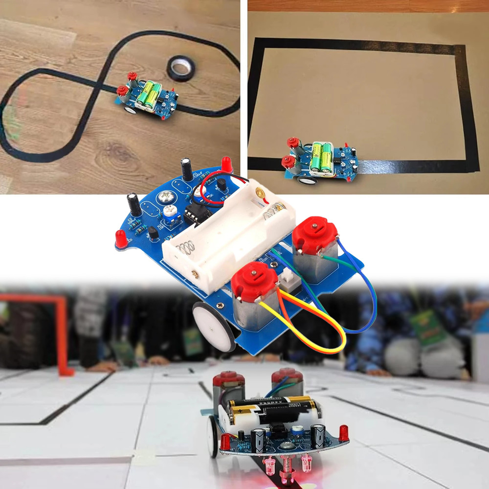 Electronics Learning Kit with Red LED and Photoresistor for Track Sensing