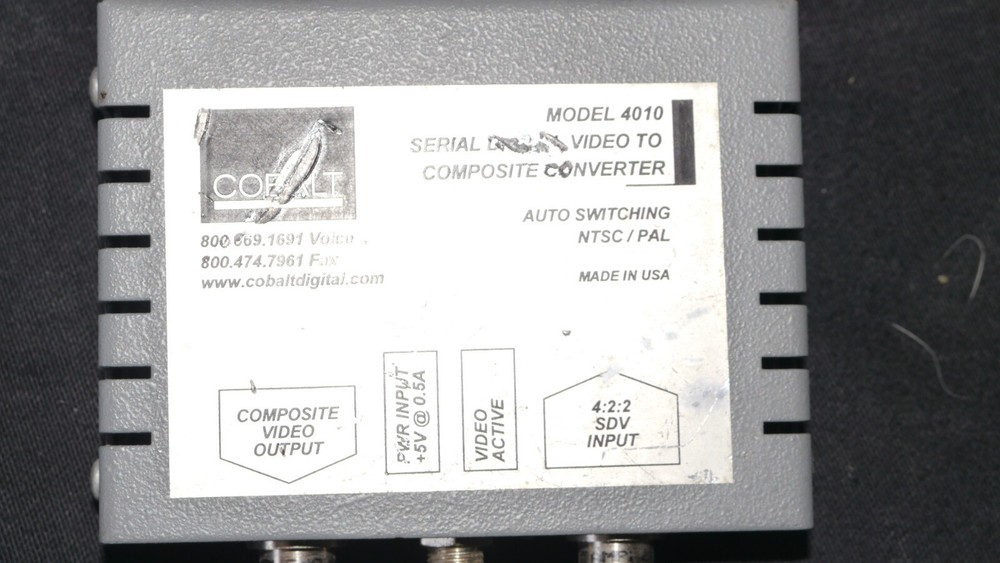 Cobalt 4010 SDI to composite convertor