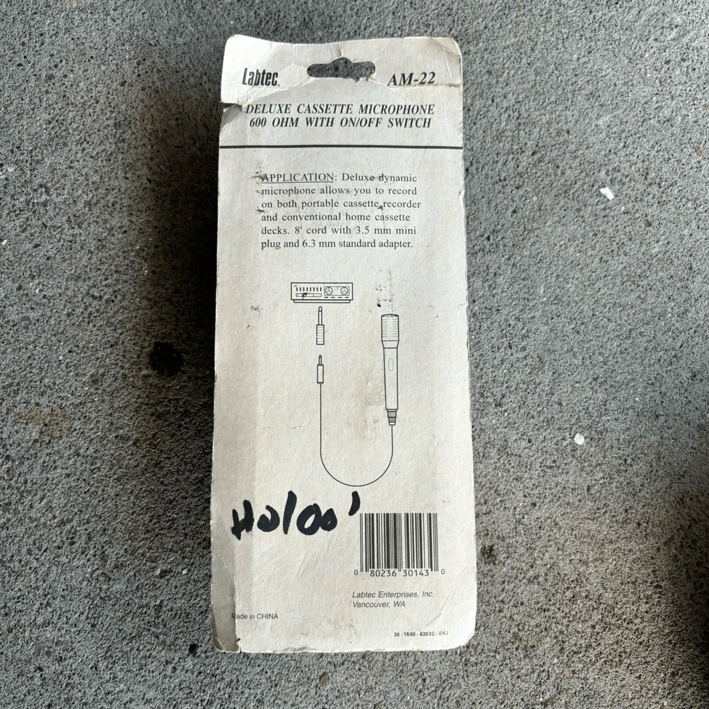 Labtec AM-22 Deluxe Cassette Microphone *New*