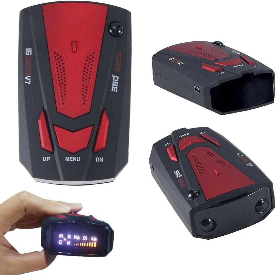 Advanced Laser Radar Detector with 16 Bands & LED Display - Safe Driving Aid