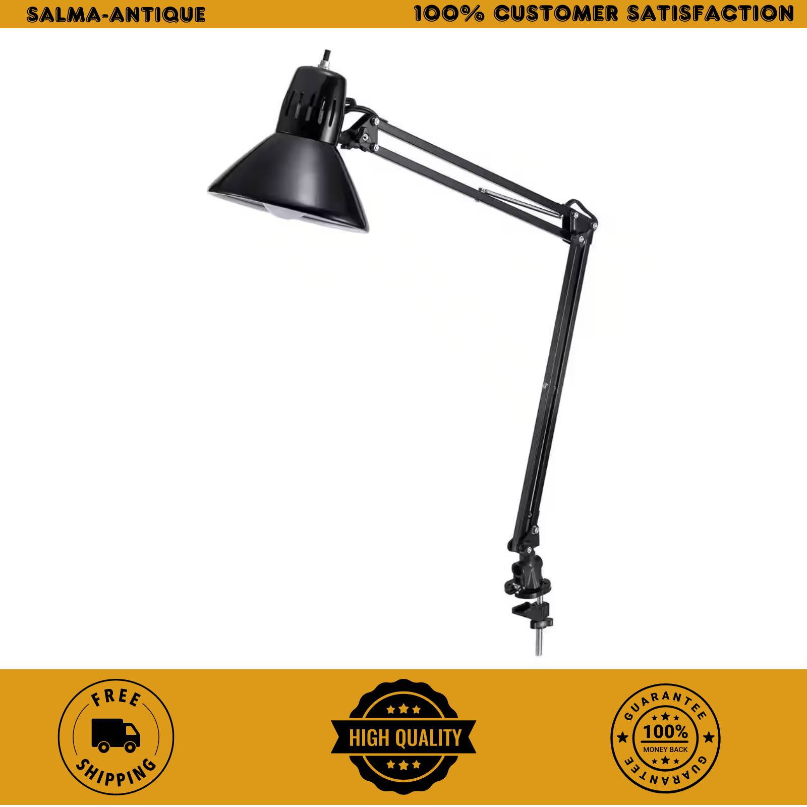 Bostitch Office LED Swing Arm Desk Lamp with Clamp Mount - 36''