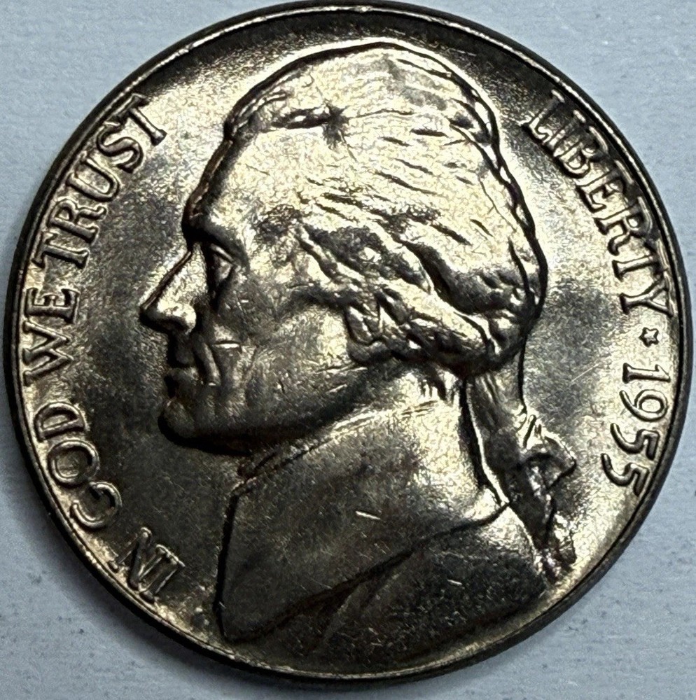 1955 Uncirculated Jefferson Nickel Exact Coin Imaged #JN119