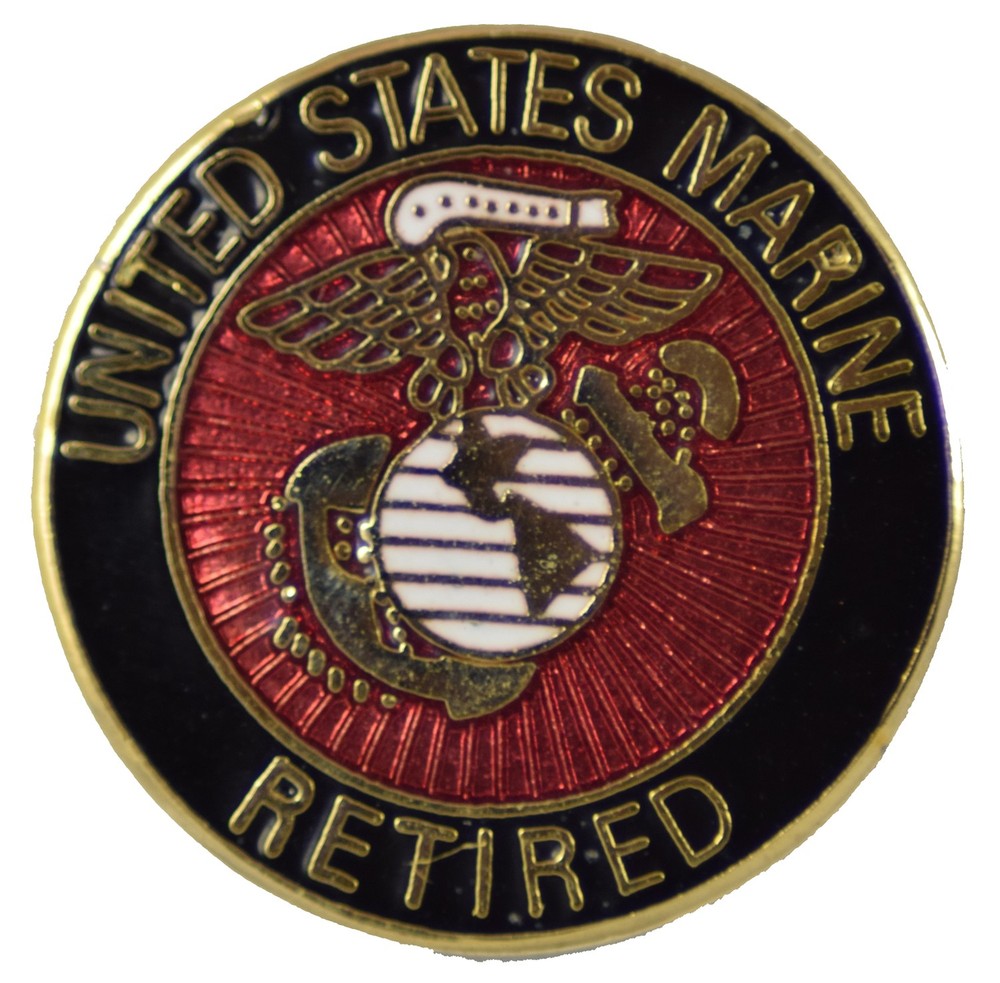 USMC RETIRED HAT PIN