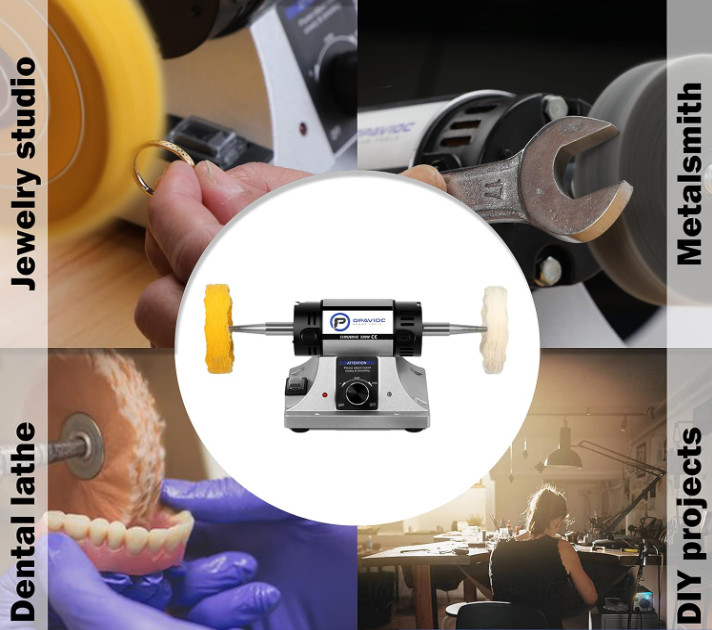 Jewelry Polisher - Adjustable Variable Speed Bench Grinder Polishing & Buffing