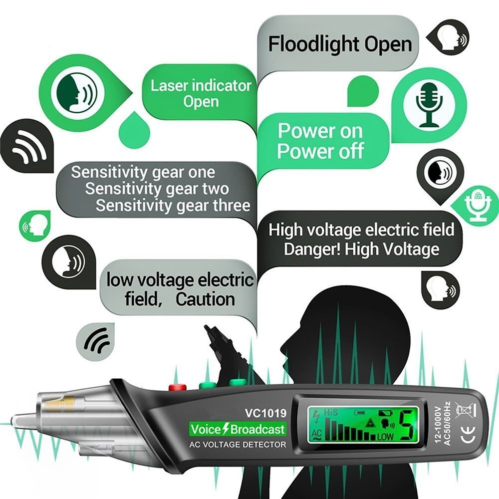 Multifunction Positioning Voltage Tester Electric Wire Detector Broadcast Tester