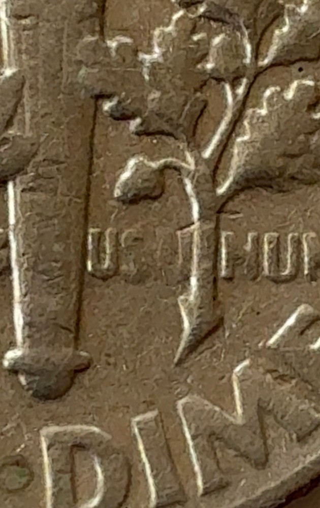Vintage Rare 1971 Roosevelt Dime with 4 errors