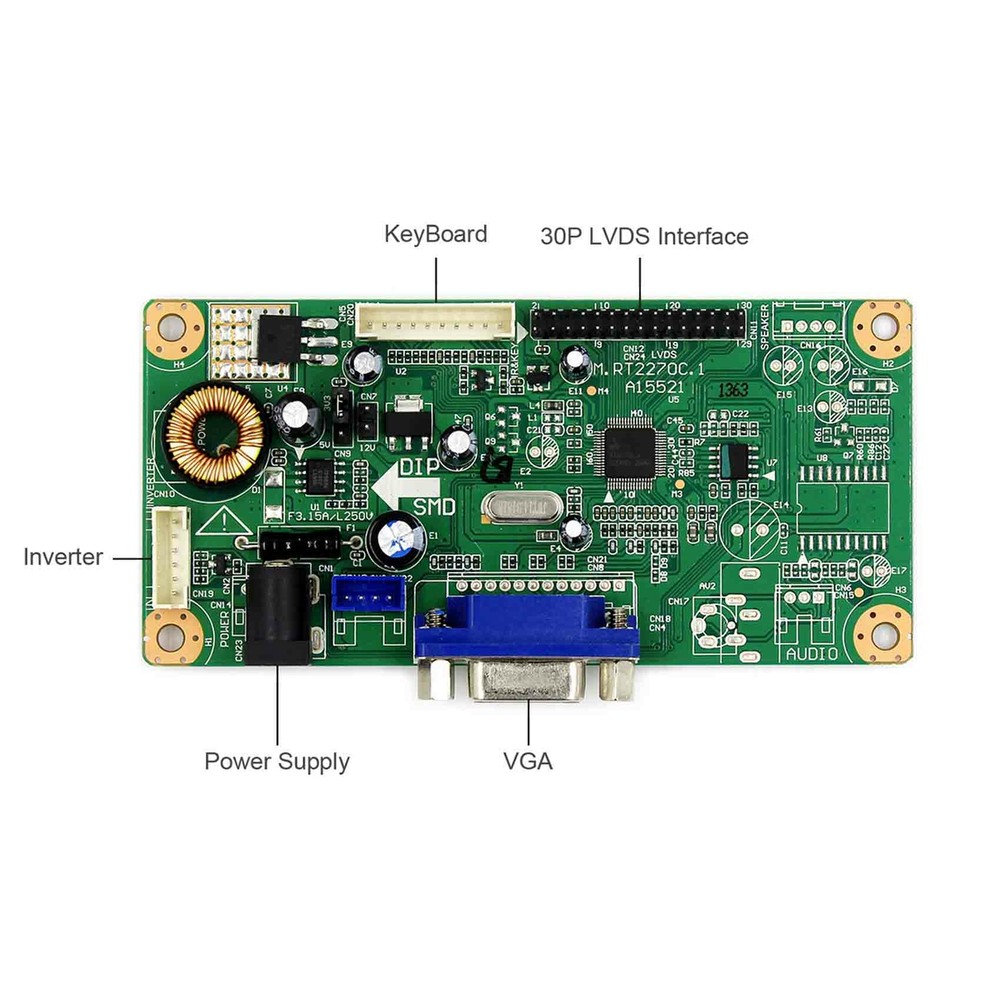 VGA LCD Controller Board Work For 13.3" L133X2-3 1024X768 LCD Display