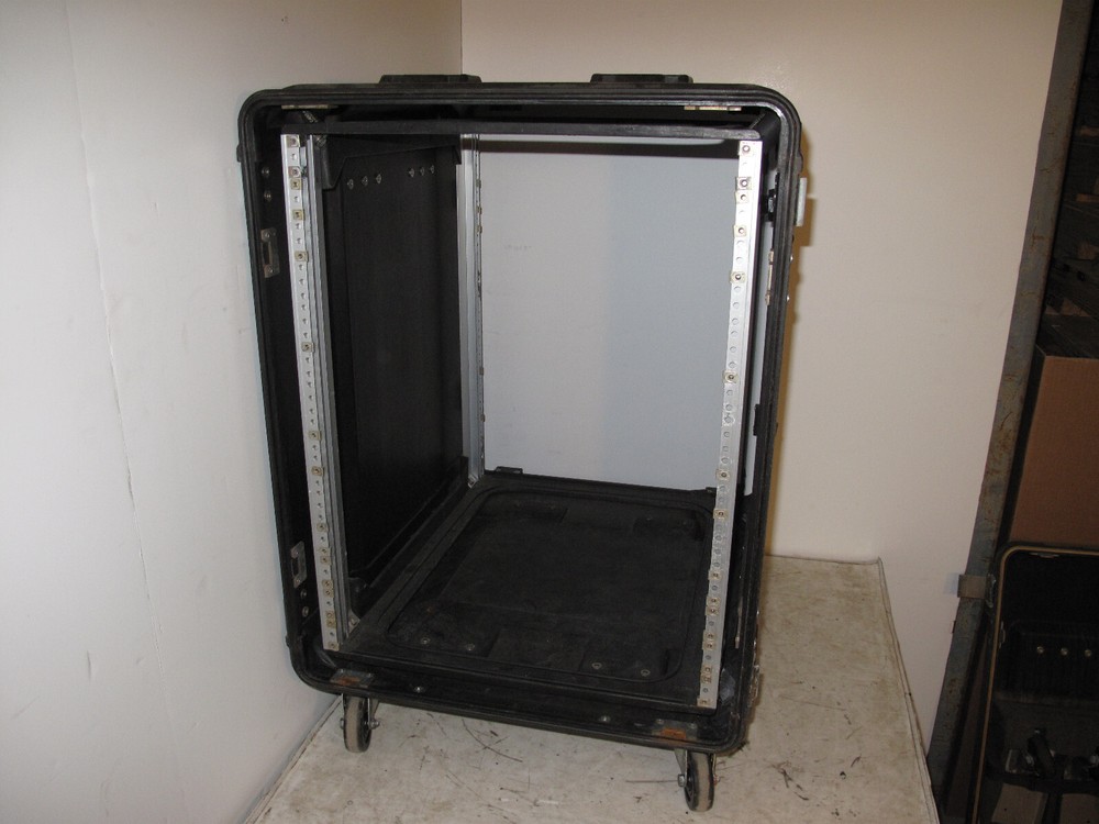 Rackmount 14U 19x24 Wheeled ECS Composite Shockmount Electronics Equip Case TSC