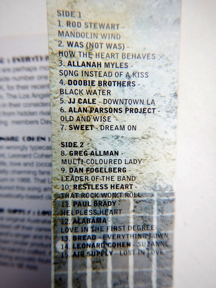 VARIOUS ARTISTS - UNPLUGGED MASTERS Vol 1 - CASSETTE 2