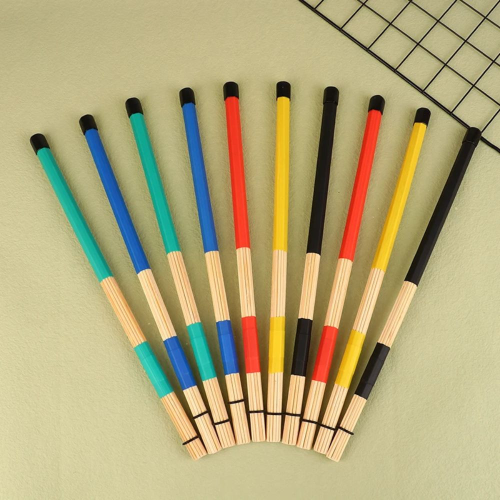1 Pair Drumsticks Rubber Handle Drum Sticks Classic Drum Brushes Electronic Drum