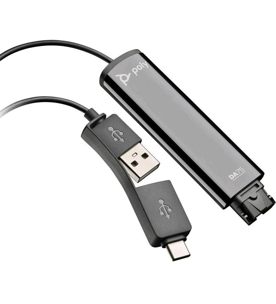 Poly DA75 Poly 786C6AA USB-C USB-A to Quick Disconnect Adapter Open Box