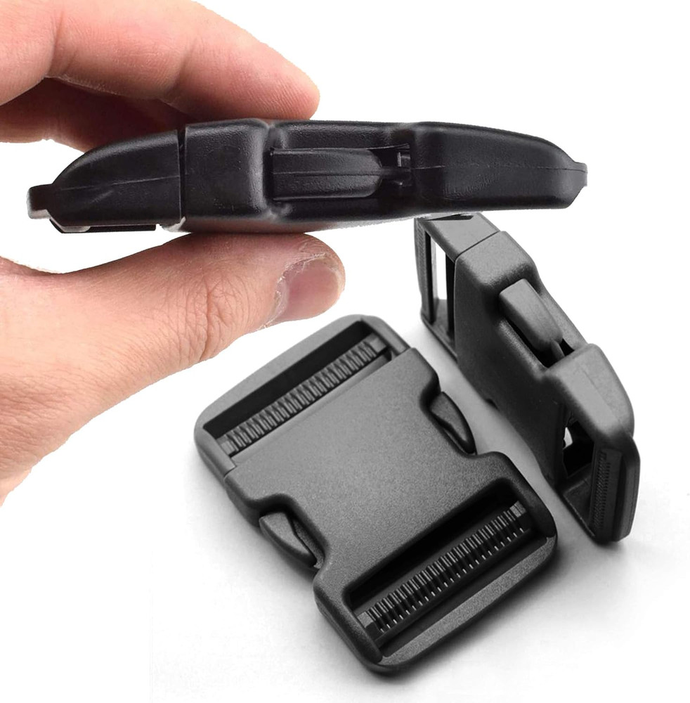 Dual Adjustable Quick Side Release Buckles Clips Snaps, Extra Thick Military Gra