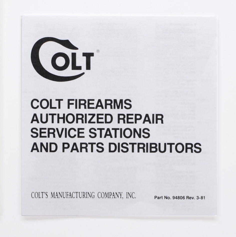 Colt Python Box, OEM Case, 1981 Manual, And More!