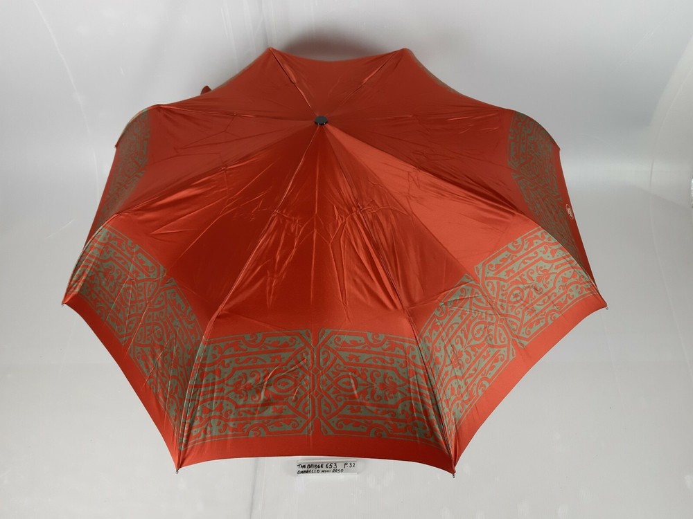 Unisex Mini Umbrella - Technofibre - Rust/Green - Cod.653 - The Bridge