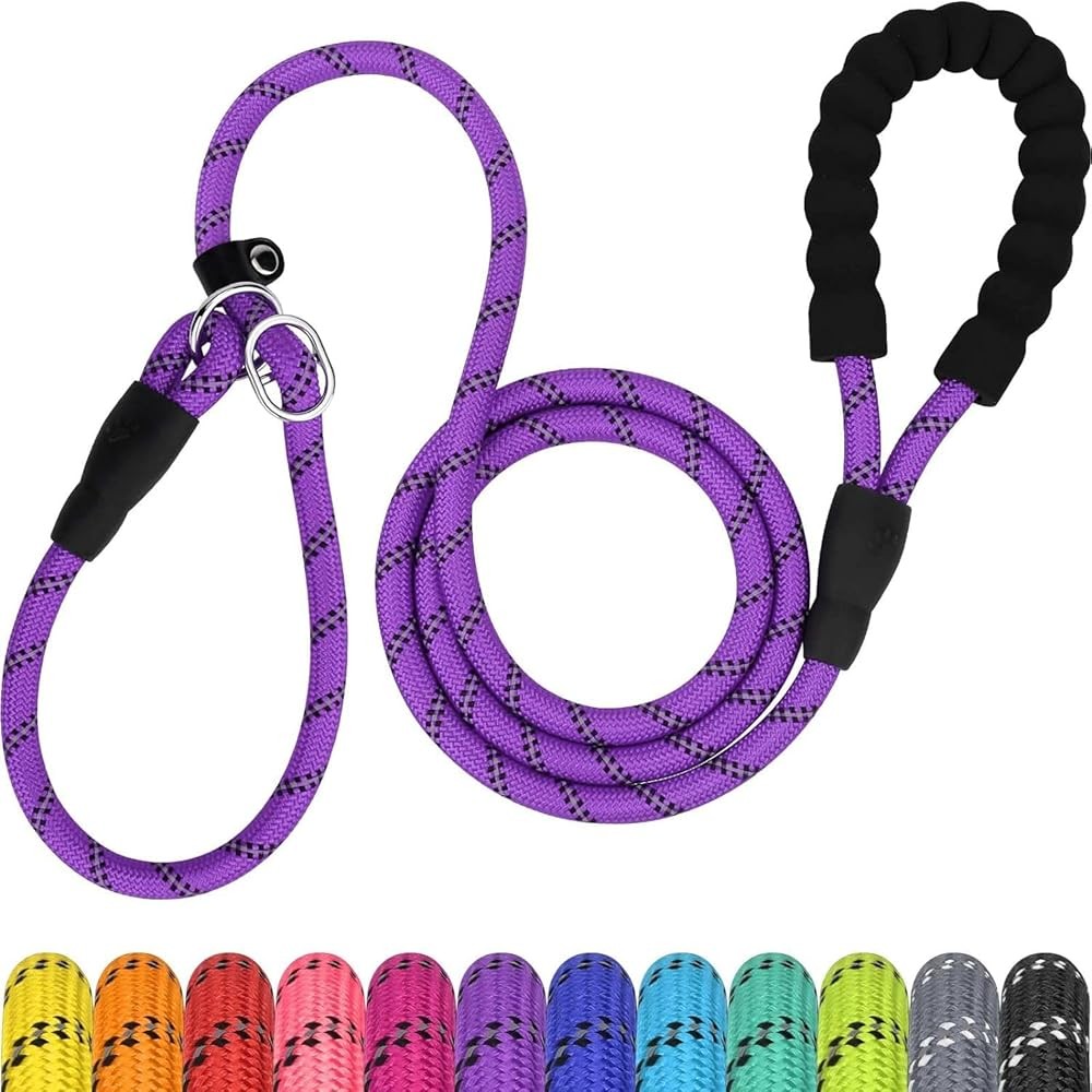 TaE Slip Dog Lead, No Pull Reflective Training Leash with Padded Handle,