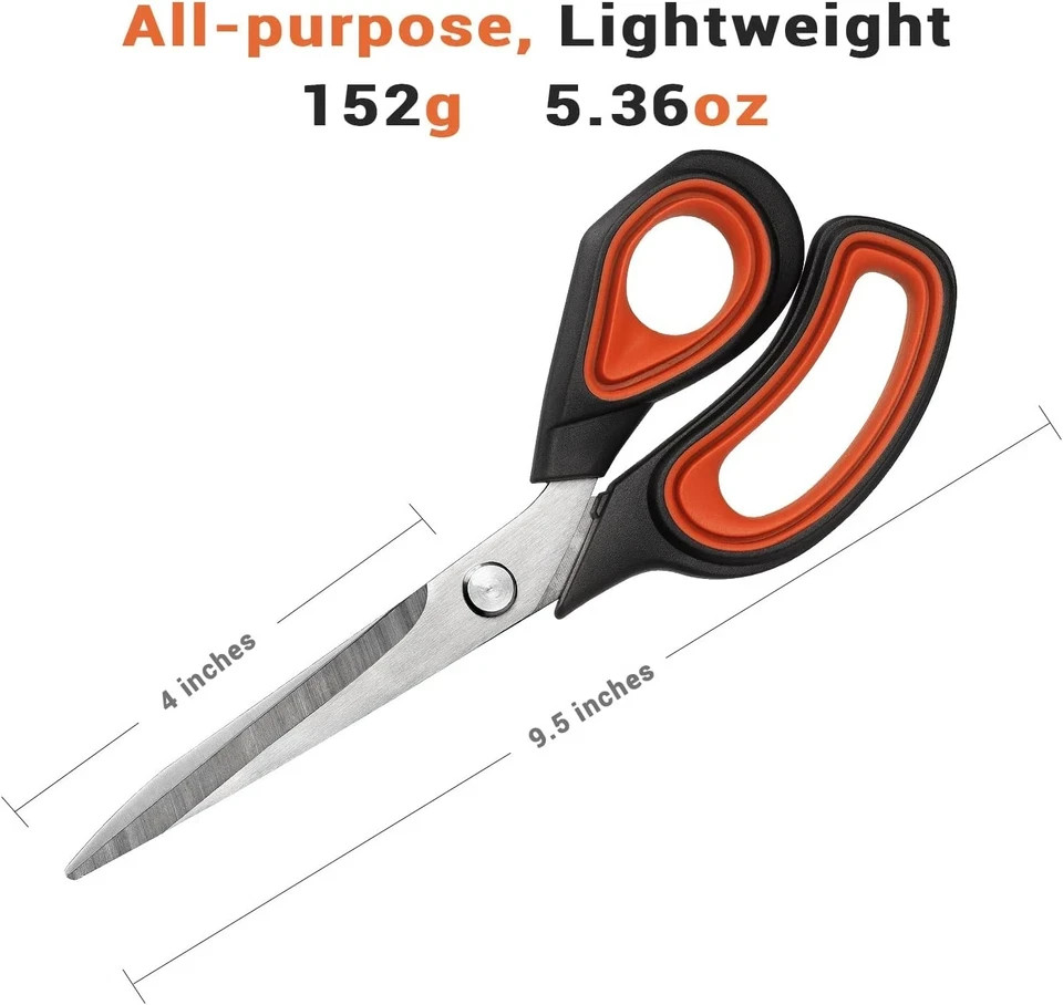 Premium Tailor Scissors Heavy Duty Multi-Purpose Titanium Red