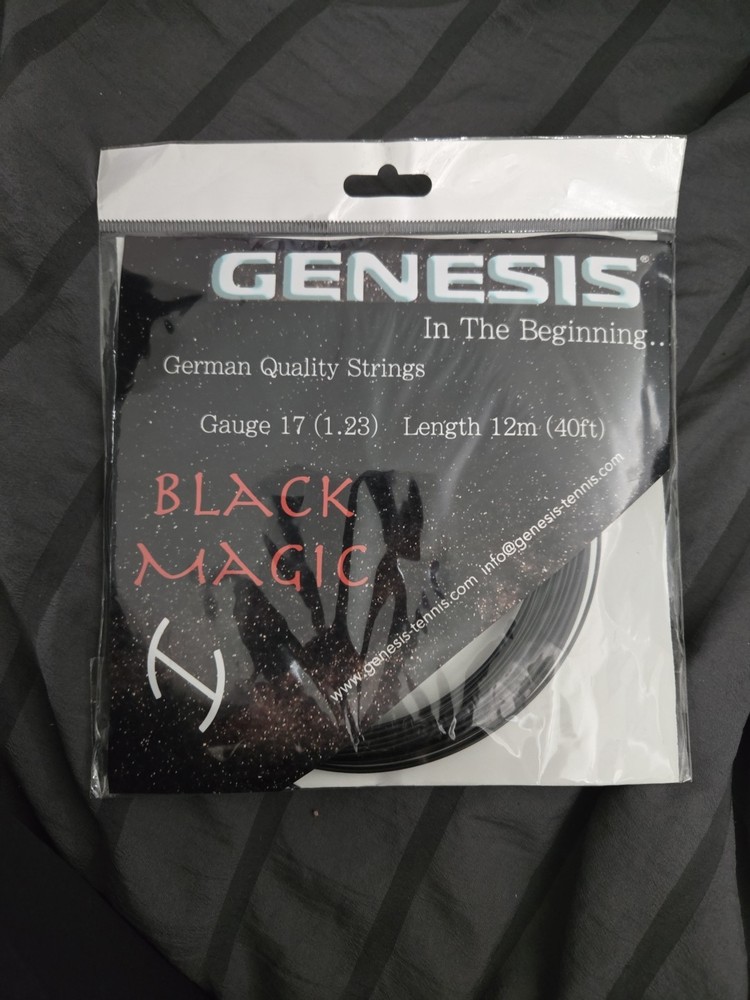 GENESIS BLACK MAGIC Gauge 17G 12m TENNIS RACKET STRING