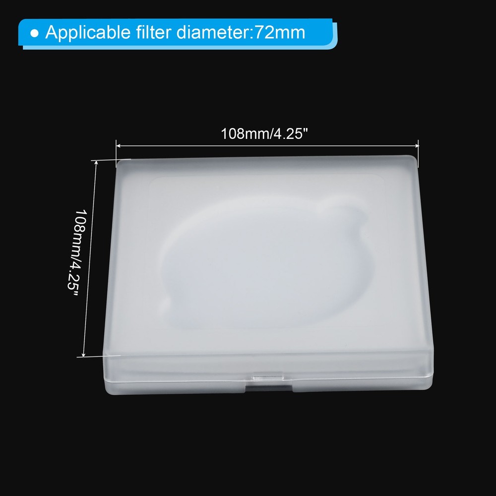 72mm Lens Filter Case, 2pcs Camera Filter Case Portable Lens Filter Box