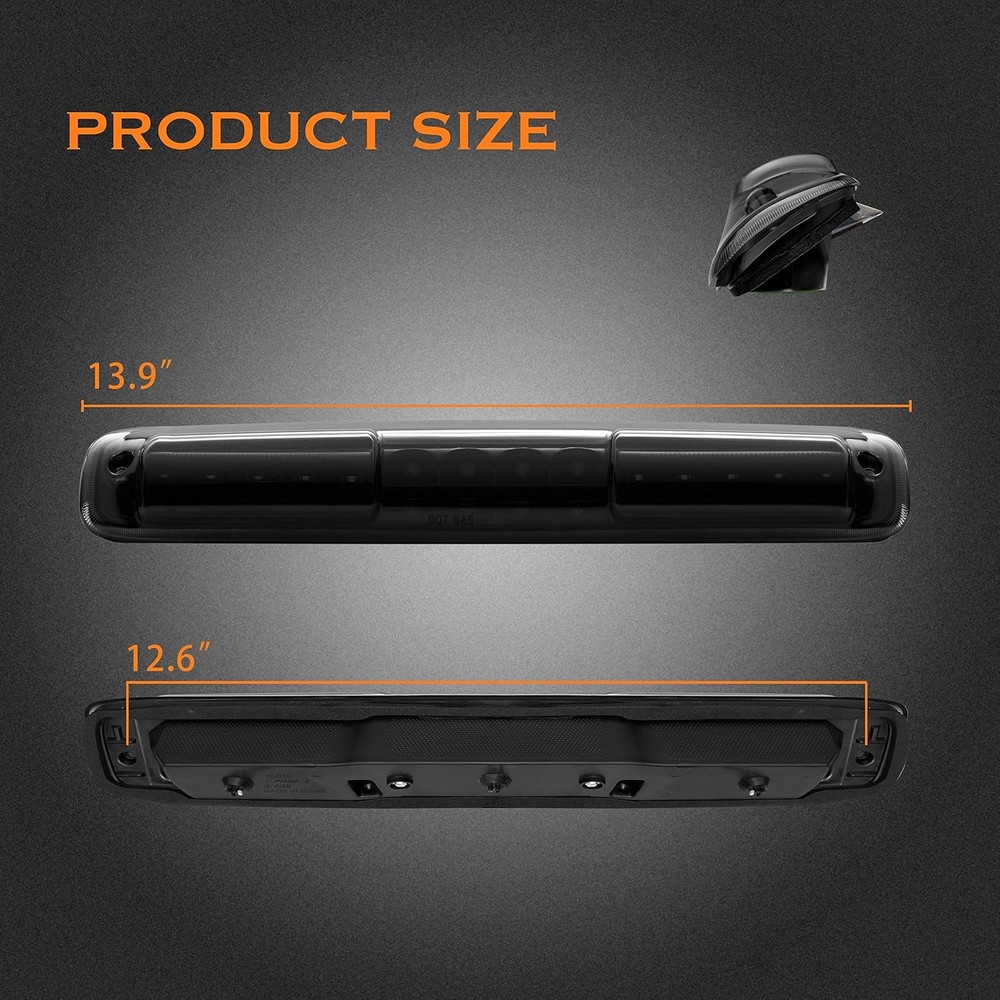 Third 3rd Brake Light, LED High Mount Stop Light for 1999-2007 Chevy Silverado G