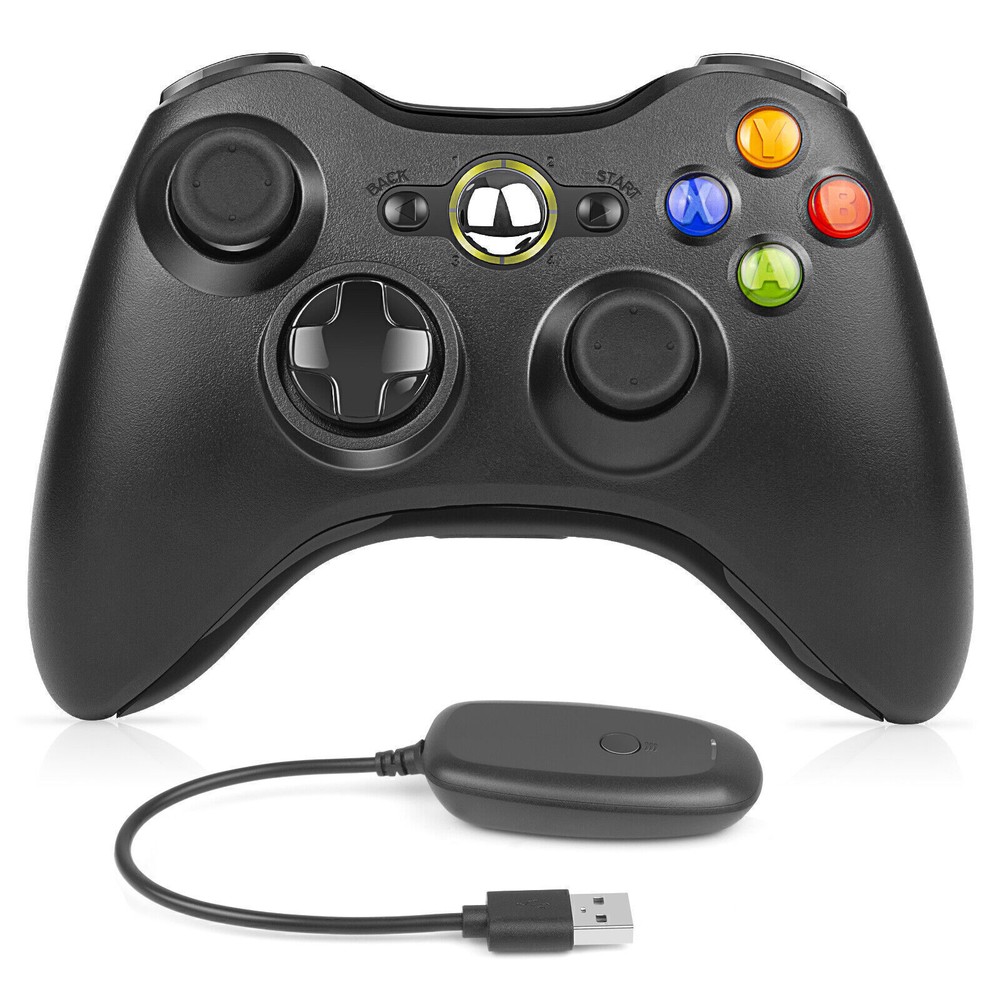 Wireless Controller For Xbox 360/Slim/Windows 11/10 Joystick with Receiver Shock